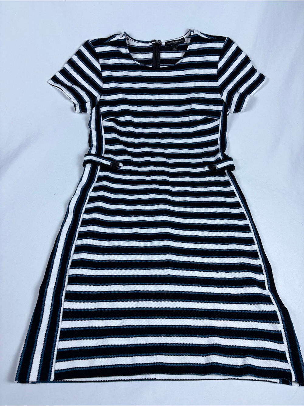 Banana Republic Striped Sheath Dress - Career, Casual,‎ Party - Size 8